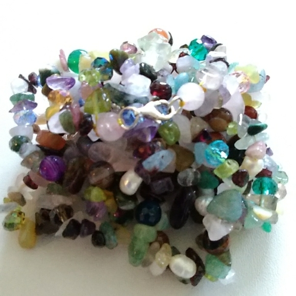 3/$50💎 Multi Gemstone Pearl Necklace - Picture 4 of 6